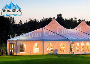 Luksusowe romantyczne namioty ślubne z paskiem napinającym dach / szklany mur