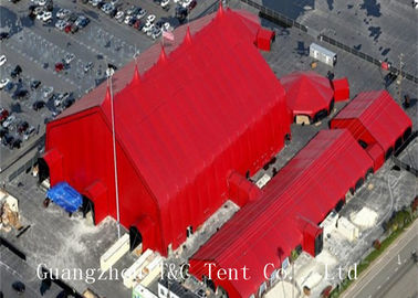 Czerwony kolor imprezy okolicznościowe namioty rama lekka konstrukcja stalowa ściana panelowa z kanapą