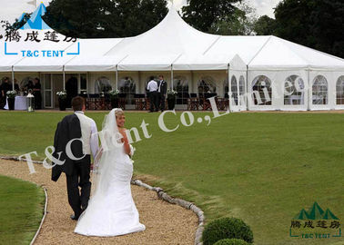 Wyczyść Span Wedding Reception Tent Dostępne rozmiary Soft PVC Walls / Glass Walls