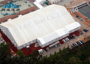 100 osób Outdoor Event Tent Szkło i ściana ABS Wystawa mieszana Trade Show Stały namiot