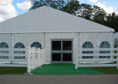 Opóźniające Wodoodporne białe okładki Aluminiowe namioty luksusowe weselne z białym dachem