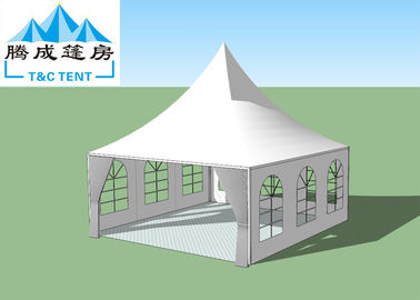 Lekka aluminiowa rama o dużej pojemności Wodoodporny namiot baldachimowy na imprezę z białymi i szklanymi oknami