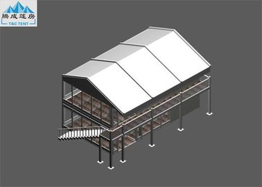 Double Decker Large Warehouse Tent With Glass Wall / White Roof For Temporary Outdoor Event