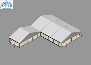 10x15m / 10x5m Outdoor Warehouse Namiot Drewniana Podłoga Biała PCV Okładka Na Recepcję Handlową w Europejskim Stylu