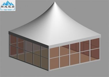 Wielowarstwowy wodoodporny namiot z baldachimem 20 x 20 mz panelem ściennym z białym dachem